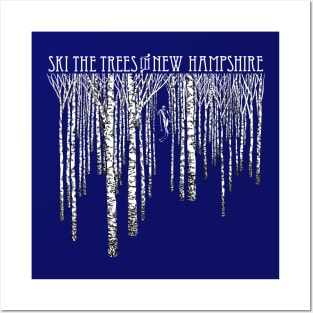 Ski the Trees in New Hampshire 2 color print Posters and Art